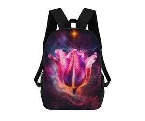 sinyumoney Glowing Tulip Art Print Mochilas Escolares Para Ordenador, Ideales Para El Colegio/trabajo/viajes, Acampadas, Aventuras Al Aire Libre Y Viajes Diarios 17inch