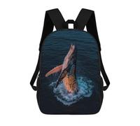 sinyumoney Glowing Whale Breaching Dark Ocean Mochila Escolar Para Niños Mochila Escolar Impresa En 3D Mochila Escolar De Moda Para Niños De Primaria Y Secundaria 17inch