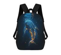 sinyumoney Glowing Whale Shark Mochila Con Bolsillo Mochilas Impresas En 3D, Mochilas De Viaje, Mochilas Para Libros, Mochila Escolar Para Niños 17inch