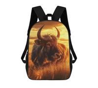 sinyumoney Gnu at Sunset Mochila Infantil De 17 Pulgadas, Mochila Escolar Con Estampado 3D De Dibujos Animados Para Niños Y Adolescentes.