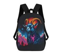 sinyumoney Goat with Demon Tattoo Mochila Escolar Infantil Impresa En 3D Para Niños, Mochilas De Viaje De Alta Capacidad, Bolsas Para Libros, Mochila Escolar Infantil 17inch