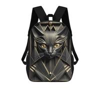 sinyumoney God Cat Golden Art Deco Mochilas De 17 Pulgadas Para Niños, Mochilas Escolares Impresas En 3D Para Estudiantes De Primaria Y Secundaria, Para Niños Y Niñas.