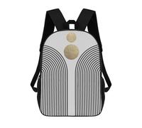 sinyumoney Gold And Gray Art A Mochilas Impresas En 3D Para Niños, Mochila Escolar, Mochila Informal Para Exteriores, Mochila Informal De Moda Para Niños, Lindas Bolsas De Viaje 17inch