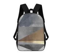 sinyumoney Gold And Silver Art 1 Mochila Escolar Para Niñas Y Niños, Mochilas De Gran Capacidad, Mochilas Ligeras Para Niños Y Estudiantes 17inch