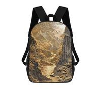 sinyumoney Gold Coast Mountain Landscape Mochila Escolar Ligera E Informal Para El Día A Día, Ideal Para La Escuela, El Trabajo O Los Viajes 17inch