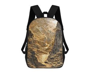 sinyumoney Gold Coast Mountain Landscape Mochila Escolar Ligera E Informal Para El Día A Día, Ideal Para La Escuela, El Trabajo O Los Viajes 17inch