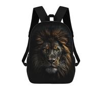 sinyumoney Gold Dark Lion Mochila Escolar Infantil Impresa En 3D, Mochila Informal De Moda Para Niños, Mochila De Viaje De Alta Capacidad Para Libros Para Niños 17inch