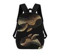 sinyumoney Gold Whale 18 Mochila Escolar Para Niñas Mochila Impermeable Mochila Informal De Día Mochila Ligera Para Niño Y Niña Mochila Escolar 17inch