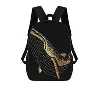 sinyumoney Gold Whale 19 Mochila Escolar Infantil Impresa En 3D Para Niños, Mochilas De Viaje, Bolsas Para Libros Para Niños Estudiantes De Primaria 17inch