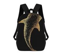 sinyumoney Gold Whale 24 Mochila Escolar Infantil Impresa En 3D 17inch Mochilas Escolares Para Niños, Estilo Casual Y Moderno, Mochilas De Viaje De Alta Capacidad