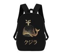 sinyumoney Gold Whale Japanese 3 Mochila Escolar Mochila Para Niños Impresa En 3D Mochilas Infantiles Para Niños Y Niñas Mochilas Escolares Mochilas De Viaje Para Niños 17inch