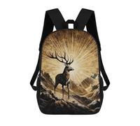 sinyumoney Gold X Deer Mochilas Para Niños Mochila Escolar De Moda Mochila Escolar Impresa En 3D Para Niños Estudiantes De Primaria Y Secundaria 17inch