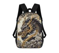 sinyumoney Gold X Dragon Mochila Escolar Para Niñas 17inch Mochila Informal Ligera Para Niños Y Niñas, Ideal Para Estudiantes De Secundaria