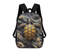 sinyumoney Gold X Turtle Mochilas Infantiles Escolares Impresas En 3D, Mochilas Para Niños, Mochilas De Viaje Para Niños Y Niñas, Mochilas Escolares Para Niños 17inch