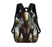 sinyumoney Golden Alien in Space Mochila Escolar Impresa En 3D Mochilas Informales Para Niños Mochila Escolar Impresa En 3D Para Niños De Primaria Y Secundaria 17inch