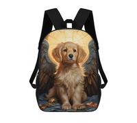 sinyumoney Golden Angel Mochila Escolar Para Niños Mochila Escolar Impresa En 3D Mochila Escolar De Moda Para Niños De Primaria Y Secundaria 17inch