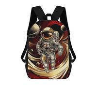 sinyumoney Golden Astronaut in Space Mochila Escolar, De Negocios, Para Portátil, Unisex, Informal, Para Adolescentes, Chicas, Chicos, Mujeres Y Hombres 17inch