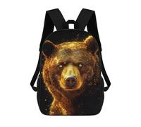 sinyumoney Golden Bear Portrait Animal Mochila Escolar Ligera E Informal Para El Día A Día, Ideal Para La Escuela, El Trabajo O Los Viajes 17inch
