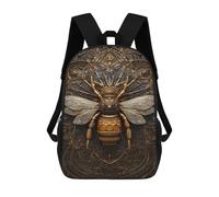 sinyumoney Golden Bee Artwork Mochila Escolar/para Ordenador Portátil Para Colegio/trabajo/viajes Para Camping, Aventuras Al Aire Libre Y Viajes Diarios 17inch