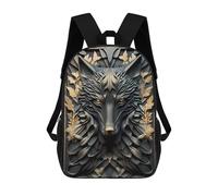 sinyumoney Golden Black Wolf Eyes Mochilas Impresas En 3D Para Niños 17inch Mochilas De Moda Informales Para El Día A Día, Bolsas De Viaje, Mochilas Informales Para Exteriores Para Niños Y Niñas