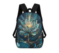sinyumoney Golden Blossom of Enlightenment Art Mochila, Mochila Infantil, Mochila Escolar Para Estudiantes, Mochila Para Libros, Mochila Escolar Impresa En 3D Para Niños Y Niñas 17inch