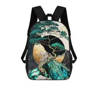 sinyumoney Golden Bonsai Tree Summit Mochilas Para Niños Mochila Escolar Mochila Escolar Impresa En 3D Para Niños Estudiantes De Primaria Y Secundaria 17inch