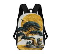 sinyumoney Golden Bonsai with Birds Mochila Escolar Impresa En 3D 17inch Mochila Escolar Infantil Mochilas De Viaje Mochila Informal De Moda Para Niños Y Estudiantes