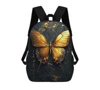 sinyumoney Golden Butterfly Mochilas Para Niños, Mochilas Escolares Personalizadas En 3D Para Niños Y Niñas, Mochilas Escolares Grandes, Mochilas Informales Para El Día A Día 17inch