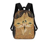 sinyumoney Golden Cats with Green Eyes Mochilas Escolares, De Viaje Y Universitarias Para La Escuela/trabajo/viajes 17inch