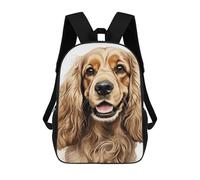 sinyumoney Golden Cocker Spaniel Portrait Mochila Infantil Para Niñas, Mochila Escolar 3D, Mochila Para Niños Pequeños, Mochila Informal De Día, Mochila Escolar De Moda 17inch