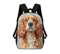 sinyumoney Golden Cocker Spaniel Portrait Mochila, Mochila Infantil, Mochila Escolar Para Estudiantes, Mochila Para Libros, Mochila Escolar Impresa En 3D Para Niños Y Niñas 17inch