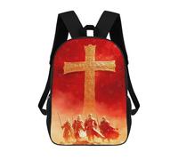 sinyumoney Golden Cross Knights Mochilas Para Niños, Mochilas Escolares Personalizadas En 3D Para Niños Y Niñas, Mochilas Escolares Grandes, Mochilas Informales Para El Día A Día 17inch