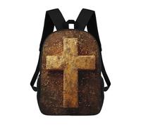 sinyumoney Golden Cross Wall Art Mochilas Infantiles Mochila Escolar Impresa En 3D Para Niños Mochilas De Viaje Bolsas Para Libros Para Niños 17inch Mochila Escolar