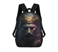sinyumoney Golden Crown Majesty Mochila Escolar Infantil De 17 Pulgadas, Impresa En 3D, Estilo Casual, Para Niños, Ideal Para Viajes, Como Mochila Escolar O Para Llevar Libros.