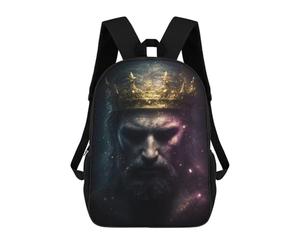 sinyumoney Golden Crown Majesty Mochila Escolar Infantil De 17 Pulgadas, Impresa En 3D, Estilo Casual, Para Niños, Ideal Para Viajes, Como Mochila Escolar O Para Llevar Libros.