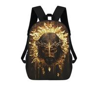 sinyumoney Golden Crown of Thorns Art Print-1 17inch Mochilas Escolares Impresas En 3D, Mochilas Escolares De Moda Para Niños De Primaria Y Secundaria