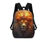 sinyumoney Golden Crowned Lion Majesty Mochila Escolar Para Niñas Y Niños, Mochilas De Gran Capacidad, Mochilas Ligeras Para Niños Y Estudiantes 17inch