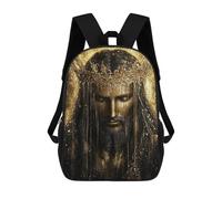 sinyumoney Golden Crowned Majesty-3 Mochilas Impresas En 3D Para Niños 17inch Mochilas De Moda Informales Para El Día A Día, Bolsas De Viaje, Mochilas Informales Para Exteriores Para Niños Y Niñas