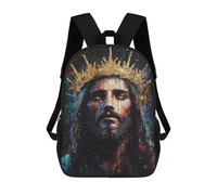 sinyumoney Golden Crowned Majesty Painting Mochila Escolar Ligera E Informal Para Adolescentes, Niños, Mujeres Y Hombres 17inch