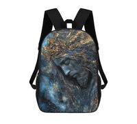 sinyumoney Golden Crowned Mystic Art Mochila Grande, Ligera E Informal Para El Campus, Actividades Al Aire Libre, Viajes Y Deportes 17inch