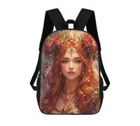 sinyumoney Golden Crowned Princess Mochila Escolar Mochila Para Niños Impresa En 3D Mochilas Infantiles Para Niños Y Niñas Mochilas Escolares Mochilas De Viaje Para Niños 17inch