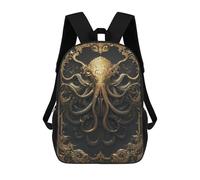 sinyumoney Golden Cthulhu Art Deco Mochilas Infantiles Impresas En 3D Para Niños. Mochilas De Viaje De Moda Para Niños. Mochila Escolar Para Estudiantes De Primaria Y Secundaria.
