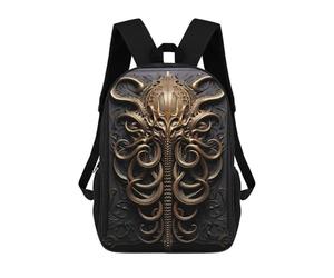 sinyumoney Golden Cthulhu Kraken Art Mochilas Escolares Mochilas Informales Mochilas De Día Bolsa Escolar Para Trabajo Y Viajes Para El Campus Viajes Al Aire Libre Deportes 17inch