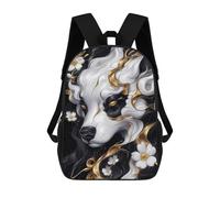 sinyumoney Golden Dalmatian Dog Portrait 17inch Mochila Escolar Impresa En 3D Para Niños, Mochila Escolar Informal De Moda, Mochilas De Viaje Para Niños Y Estudiantes.
