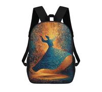 sinyumoney Golden Dance of Light Mochilas Escolares De Moda Para Papelería, Impermeables, Informales, Para Hombres, Mujeres Y Adolescentes 17inch