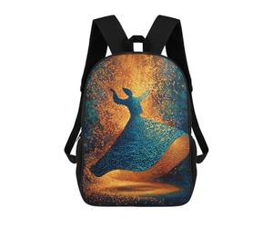 sinyumoney Golden Dance of Light Mochilas Escolares De Moda Para Papelería, Impermeables, Informales, Para Hombres, Mujeres Y Adolescentes 17inch