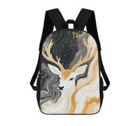 sinyumoney Golden Deer Abstract Art-1 Mochila Escolar Para La Escuela Secundaria, Preparatoria, Universidad Y Viajes Para Niños/niñas/adolescentes 17inch
