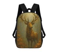 sinyumoney Golden Deer in Autumn Forest Mochila Escolar Infantil Impresa En 3D Para Niños, Mochila De Viaje De Alta Capacidad, Bolsas Para Libros, Mochila Escolar Infantil 17inch