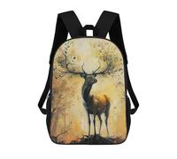 sinyumoney Golden Deer Mochila Infantil Para Niñas Y Niños, Mochila De Día, Escuela Primaria, Perfecta Para La Vuelta Al Cole O Educación Física, Regalos Y Viajes 17inch