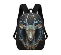sinyumoney Golden Deer Portrait Mochila Escolar Infantil Impresa En 3D Para Niños, Mochilas De Viaje, Bolsas Para Libros, Mochila Escolar Infantil 17inch